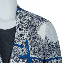 Etro Men's Blue Printed Blazer L