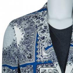 Etro Men's Blue Printed Blazer L