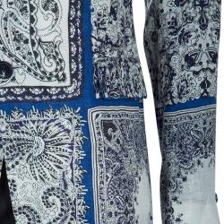 Etro Men's Blue Printed Blazer L