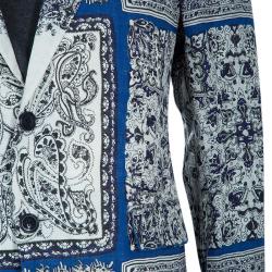 Etro Men's Blue Printed Blazer L