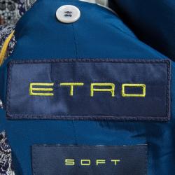 Etro Men's Blue Printed Blazer L