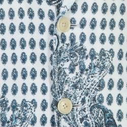 Pre Owned Etro White Printed Linen Blazer L