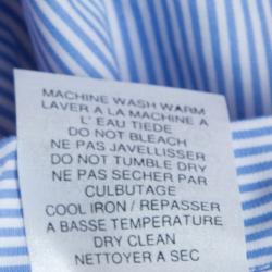 Pre Owned قميص إيترو قطن أزرق مكسم مخطط مزخرف M