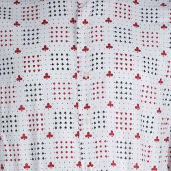 Pre Owned قميص إيترو طباعة ورق كوتشينا بأكمام طويلة أزرار أمامية L