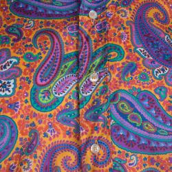 Pre Owned قميص إيترو مطبوع متعدد الألوان بأكمام طويلة أزرار أمامية L