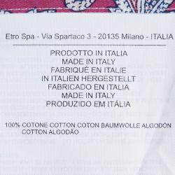 مملوكة مسبقًا Etro Pink Paisley Printed Cotton Long Sleeve Button Front Shirt L