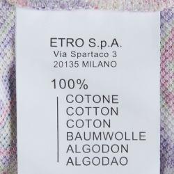 Pre Owned Etro Multicolor Paisley Printed Polo T-Shirt 2XL