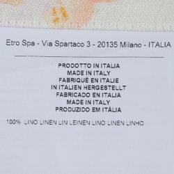 Pre Owned قميص إيترو كتان مورد بأكمام طويلة وأزرار أمامية مورد متعدد الألوان L