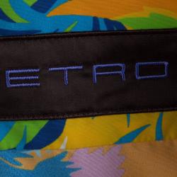 Pre Owned قميص إيترو  بأزرار أمامية وأكمام طويلة نقش متعدد الألوان XL