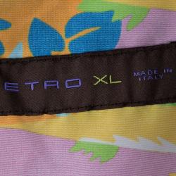 Pre Owned قميص إيترو  بأزرار أمامية وأكمام طويلة نقش متعدد الألوان XL