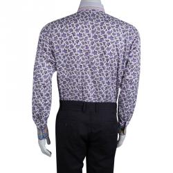 Pre Owned Etro Paisley Printed Long Sleeve Buttondown Cotton Shirt XL