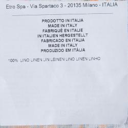 Pre Owned قميص إيترو  بأزرار أمامية وأكمام طويلة كتان نقش بايزلي برتقالي XXL