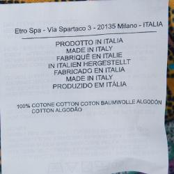 مملوكة مسبقًا قميص ايترو بأزرار أمامية وأكمام طويلة قطن نقوش بايزلي متعدد الألوان L