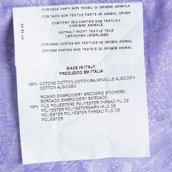 Pre Owned قميص إيترو قطن بنفسجي طباعة بيزلي أكمام طويلة أزرار أمامية XL