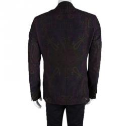 Pre Owned Etro Multicolor Paisley Printed Wool Blazer M
