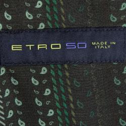 Pre Owned Etro Multicolor Paisley Printed Wool Blazer M