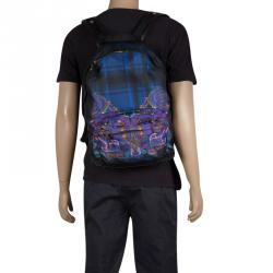 Etro Black Paisley Printed Nylon Backpack