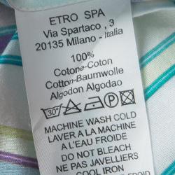 Pre Owned قميص إيترو قطن مخطط متعدد الألوان بأكمام طويلة L