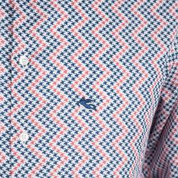 مملوكة مسبقًا Etro Multicolor Zig Zag Houndstooth Print Long Sleeve Button Front Shirt L