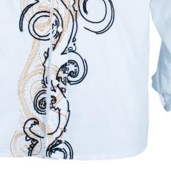 مملوكة مسبقًا قميص رج�الي إترو مطرز أبيض XXL