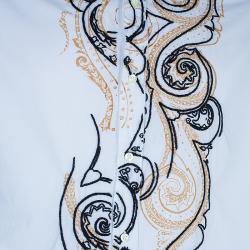 مملوكة مسبقًا قميص رجالي إترو مطرز أبيض XXL