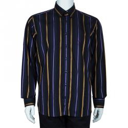 Pre Owned قميص ايترو مخطط متعدد الألوان للرجال M