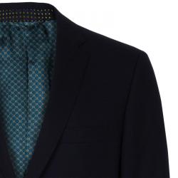 Pre Owned Etro Navy Blue Cashmere Sports Coat XL