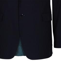 Pre Owned Etro Navy Blue Cashmere Sports Coat XL
