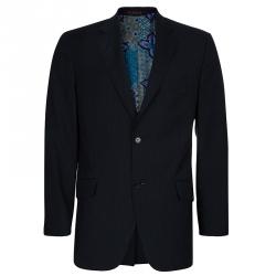 Pre Owned Etro Men's Navy Blue Pinstripe Sports Coat L