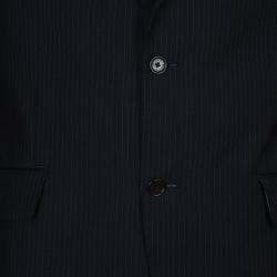 Pre Owned Etro Men's Navy Blue Pinstripe Sports Coat L