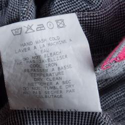 Pre Owned Etro Grey Contrast Rib Trim Polo T-Shirt M