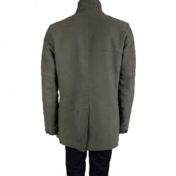 Pre Owned Etro Olive Green Patch Pocket Detail Button Front Jacket XL