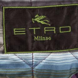 Pre Owned Etro Olive Green Patch Pocket Detail Button Front Jacket XL