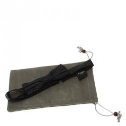 Fendi Black Silk Zucchino Bow Tie