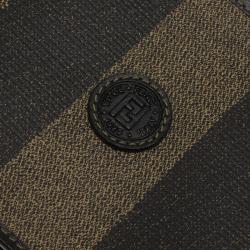 Fendi Tobacco Coated Canvas Pequin Bifold Wallet