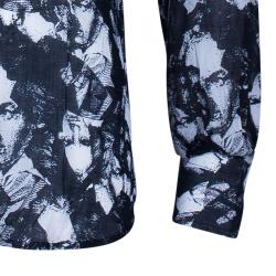 Pre Owned Fendi Men's Black Printed Shirt L