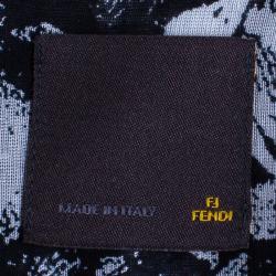 Pre Owned Fendi Men's Black Printed Shirt L