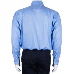 Pre Owned Fendi Men's Light Blue Cotton Shirt M