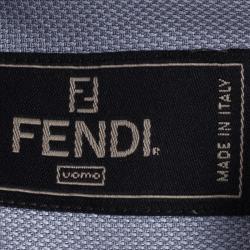 Pre Owned Fendi Men's Pale Grey Cotton Shirt M