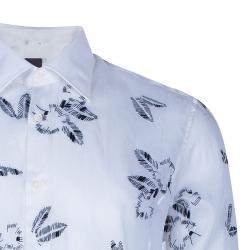 Pre Owned Fendi Men's White Embroidered Shirt L
