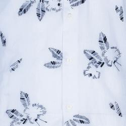 Pre Owned Fendi Men's White Embroidered Shirt L