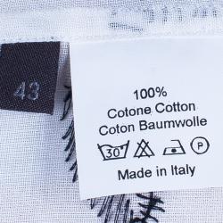 Pre Owned Fendi Men's White Embroidered Shirt L