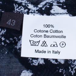 مملوكة مسبقًا قميص فندي أسود مطبوع للرجال M