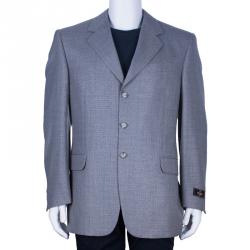 Fendi Men's Grey Wool Blazer L