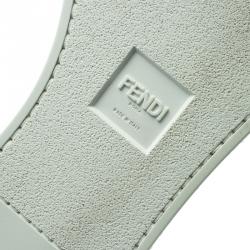 Pre Owned Fendi White Leather Classic Lace Up Sneakers Size 40