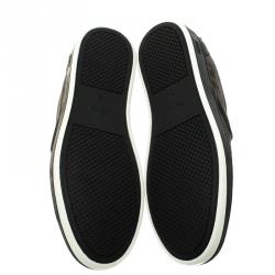 Fendi Brown Zucca Coated Canvas Slip On Sneakers Size 41