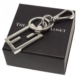 Fendi Silver Logo Key Chain