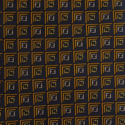 مملوكة مسبقًا Fendi Blue and Yellow Zucchino Silk Tie