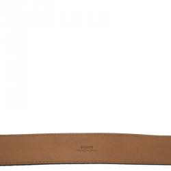 Fendi Blue Python Logo Buckle Belt 90CM