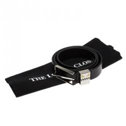 Fendi Black Leather Monster Face Buckle Belt 100 CM